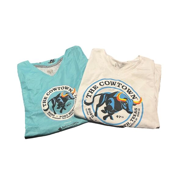 The 47th Cowtown Ultra Marathon 2025 Ft Worth Commemorative Shirt Sz XL Lot of 2 - Picture 1 of 12